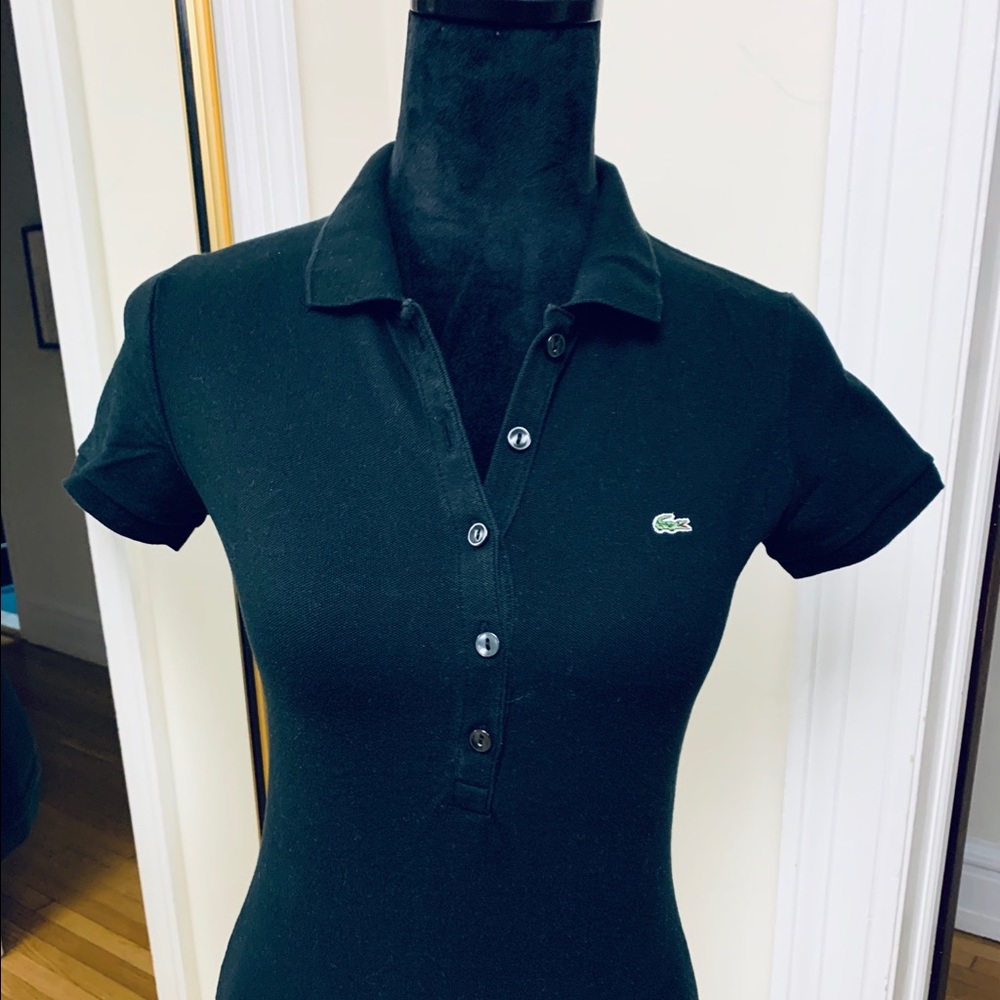 Lacoste Black Pique Short Sleeve Polo